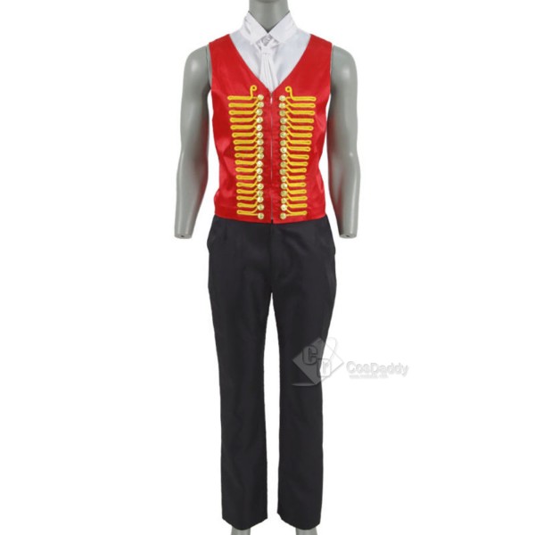 Cosdaddy The Greatest Showman P.T.Barnum Cosplay Costume red performance uniform