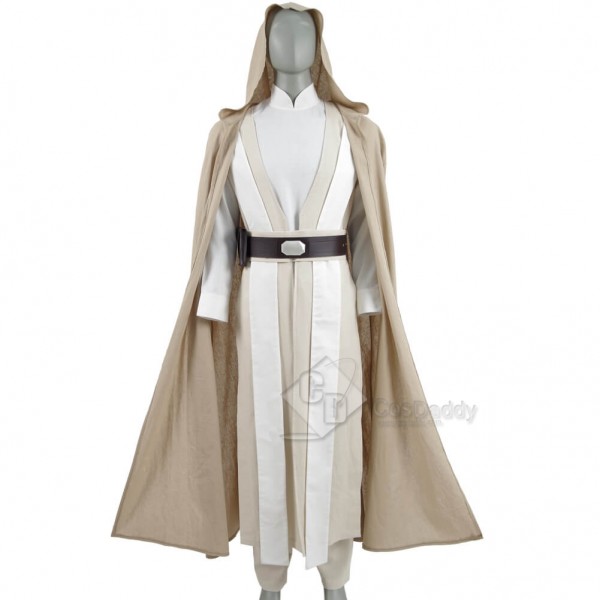 Star Wars Old Luke Skywalker Cosplay Jedi White Costume