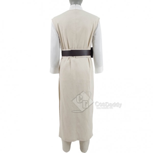 Star Wars Old Luke Skywalker Cosplay Jedi White Costume