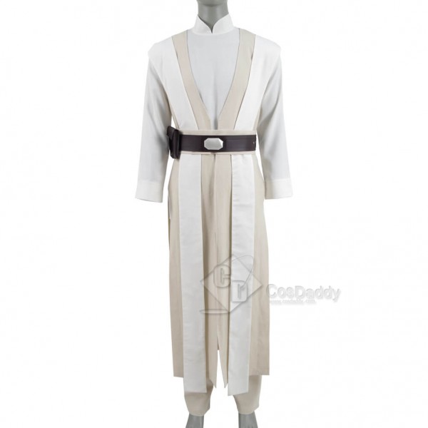 Star Wars Old Luke Skywalker Cosplay Jedi White Costume