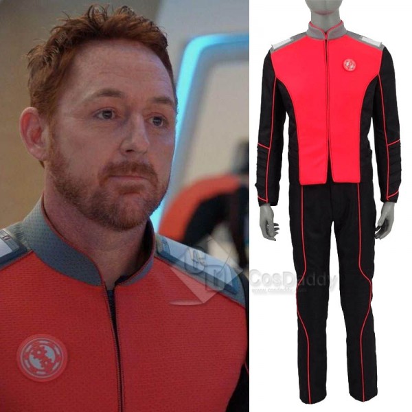 The Orville Engineering Department Mens Orange Uniforms Cosplay Costume