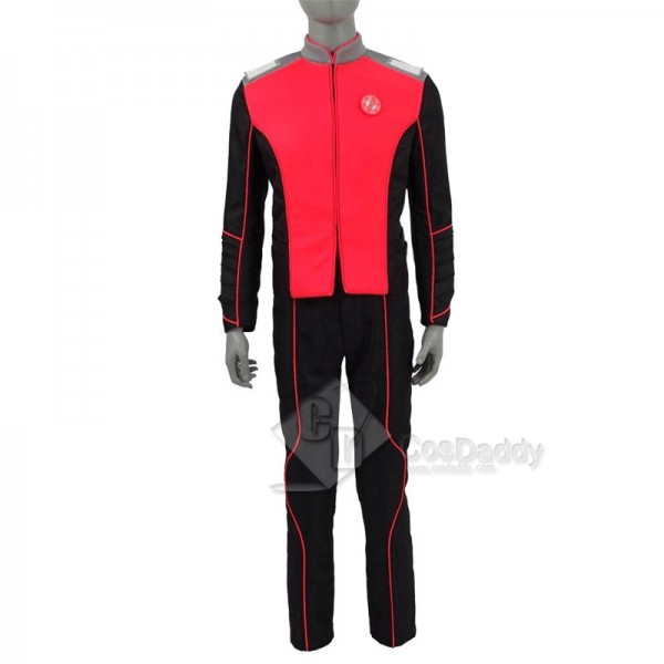 The Orville Engineering Department Mens Orange Uniforms Cosplay Costume