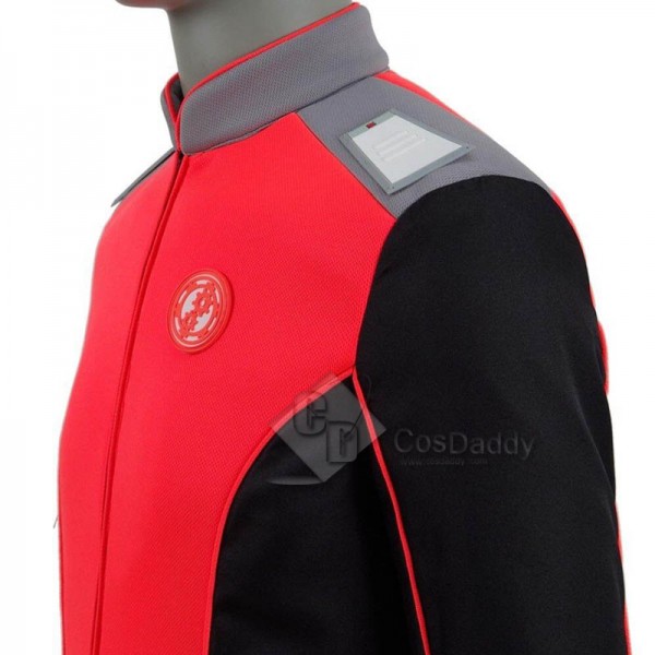 The Orville Engineering Department Mens Orange Uniforms Cosplay Costume