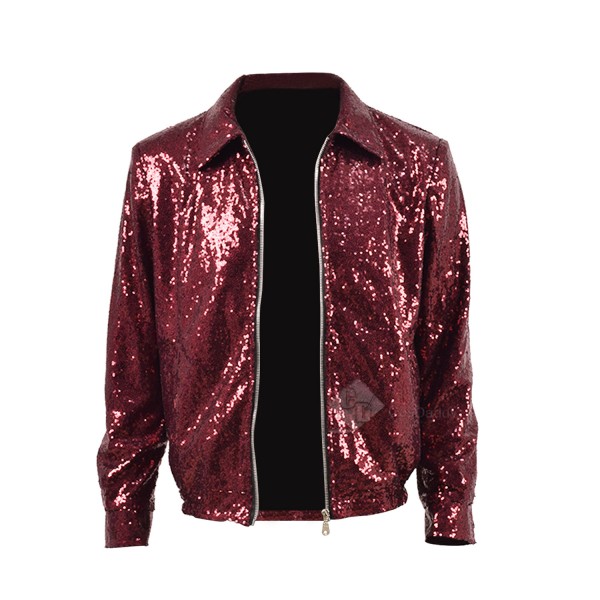 Bruno Mars Red Sequins Jacket Stage Costume for Show Cosplay Costume