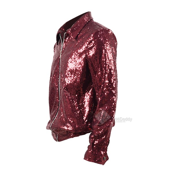 Bruno Mars Red Sequins Jacket Stage Costume for Show Cosplay Costume