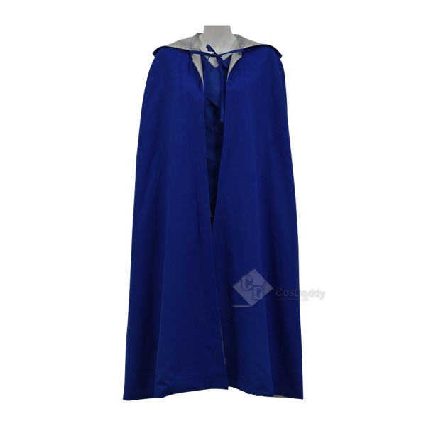 Cosdaddy Game of Thrones Season 7 Daenerys Targaryen Dragon Mother Cosplay Blue Dress Cape Costume