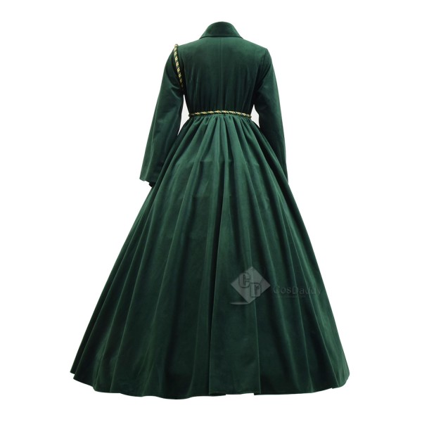 Cosdaddy Gone with the Wind Scarlett O'Hara Cosplay Green Dress Costume