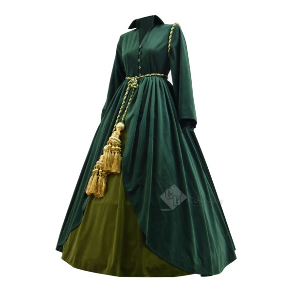Cosdaddy Gone with the Wind Scarlett O'Hara Cosplay Green Dress Costume