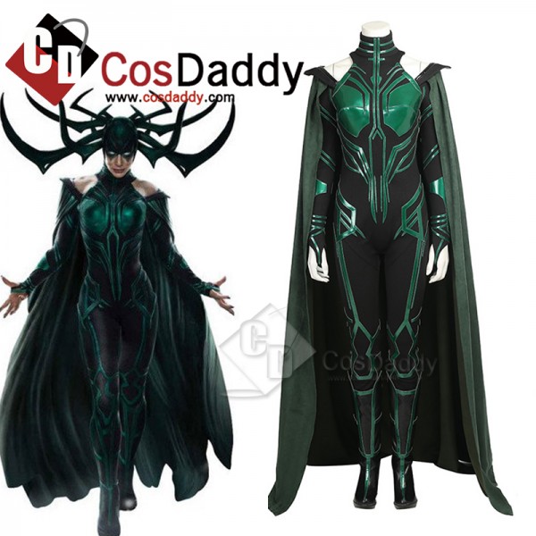 Thor 3 Ragnarok Goddess Of Death Hela Cosplay Costume With Cloak Shoes