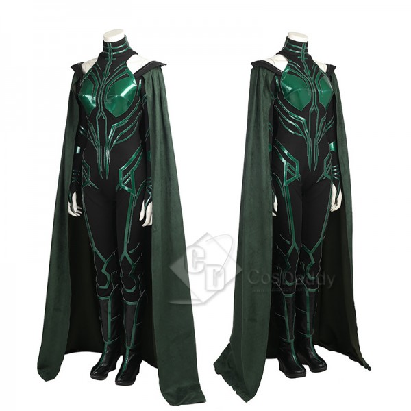 Thor 3 Ragnarok Goddess Of Death Hela Cosplay Costume With Cloak Shoes