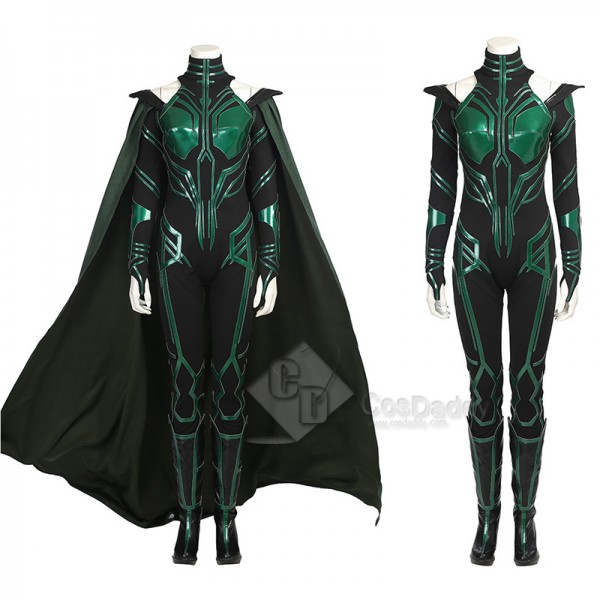 Thor 3 Ragnarok Goddess Of Death Hela Cosplay Costume With Cloak Shoes