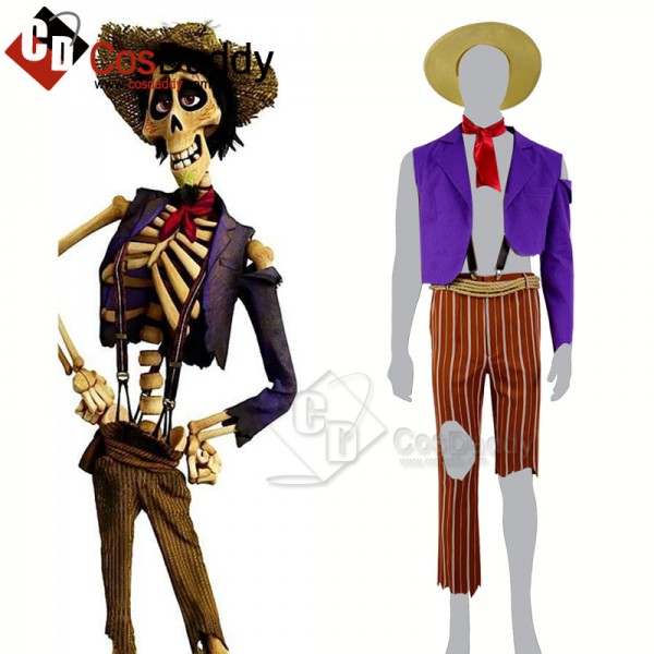 Coco (2017)  Movie Hector Light Purple Cosplay Costume