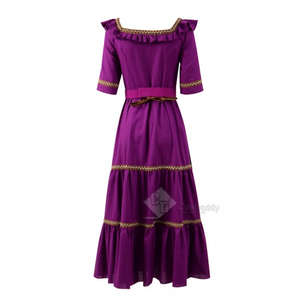 Coco (2017) Mama Imelda Cosplay Costume Purple Dress