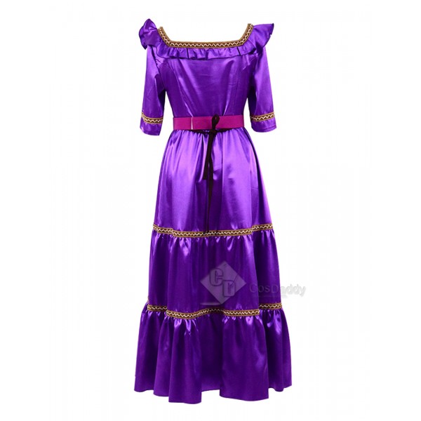 Coco (2017) Mama Imelda Cosplay Costume Light Purple Dress