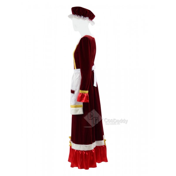 New (2018) Christmas Santa Claus Cosplay Costume Women's Party Dress