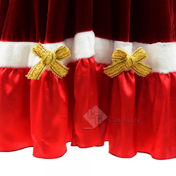 New (2018) Christmas Santa Claus Cosplay Costume Women's Party Dress