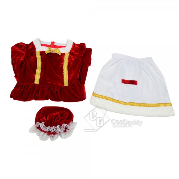 Christmas Santa Claus Cosplay Costume Women's Party Red Dress