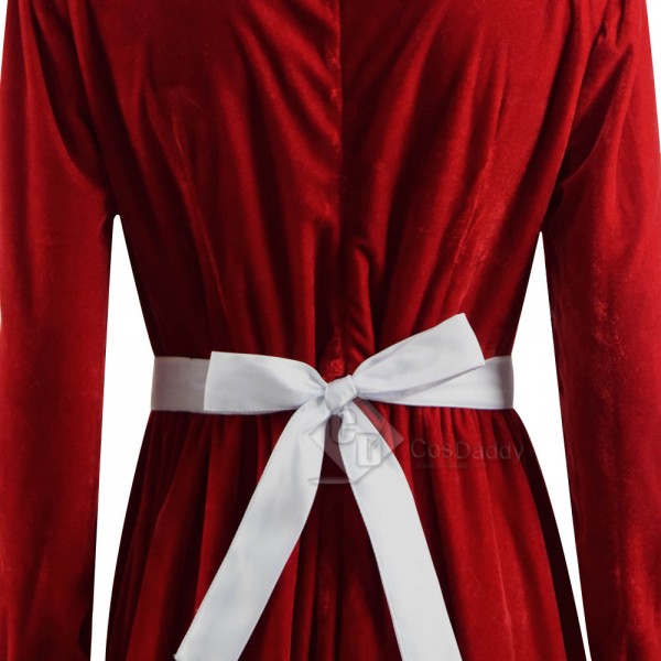 Christmas Santa Claus Cosplay Costume Women's Party Red Dress