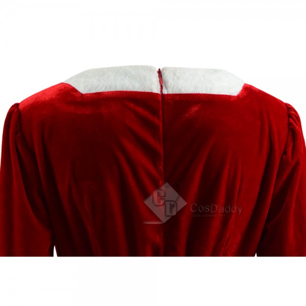 Christmas Santa Claus Cosplay Costume Women's Party Red Dress