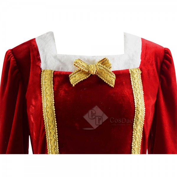 Christmas Santa Claus Cosplay Costume Women's Party Red Dress