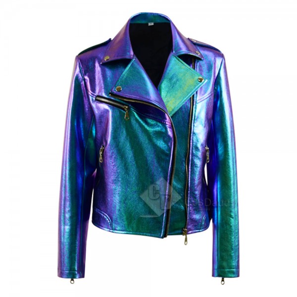 Vox Lux Young Celeste Albertine Leather Coat Cosplay Costume