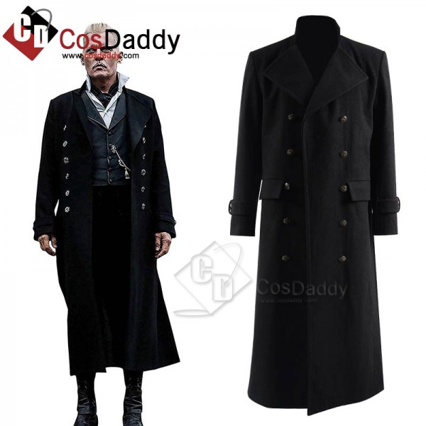 Fantastic Beasts The Crimes of Grindelwald Gellert Grindelwald Long Coat Cosplay Costume