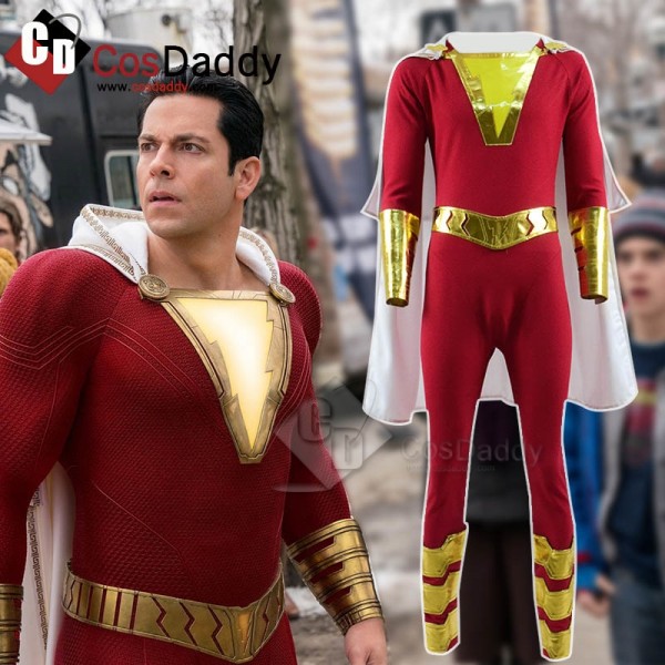 DC New 52 Shazam Billy Batson Captain Marvel Cosplay Costume