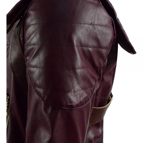 Devil May Cry V 5 DMC 5 Dante Dark Red Leather Jacket Pants Full Set Cosplay Costume
