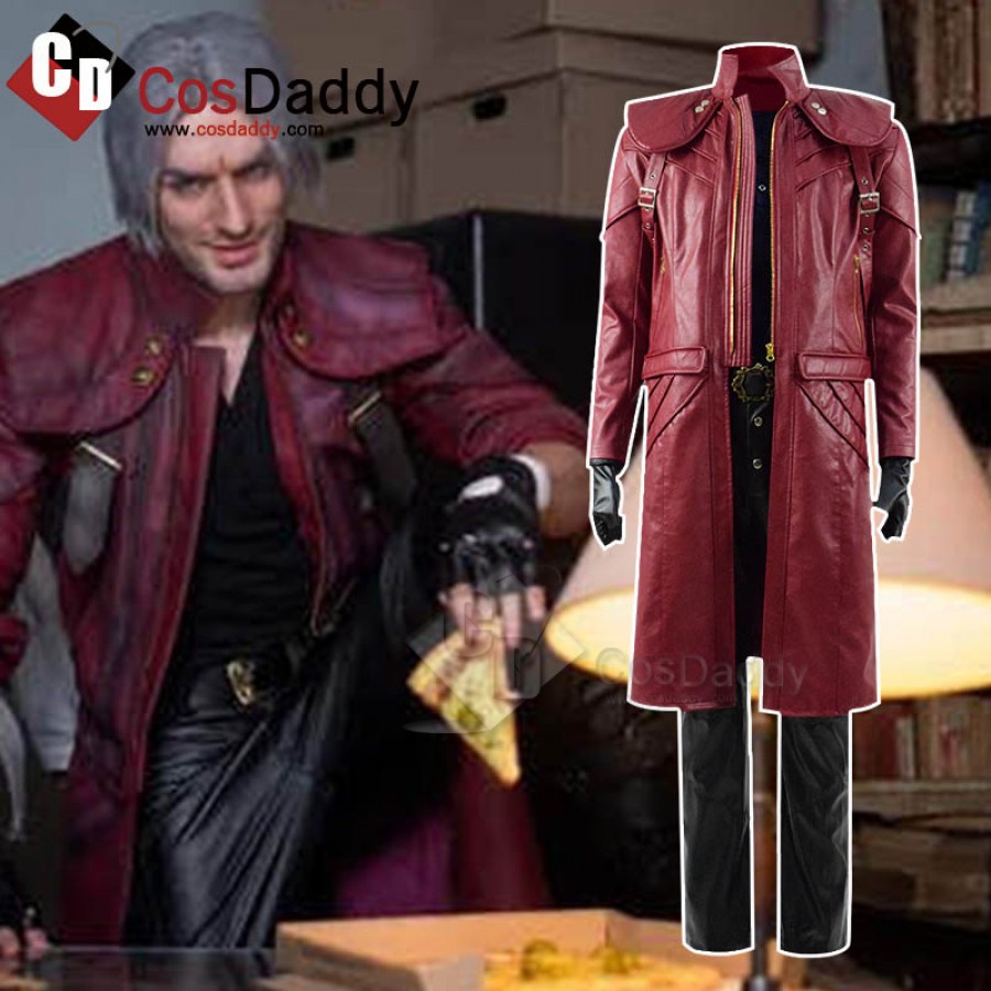 New DMC Devil May Cry 5 Jacket Dante Cosplay Costume Coat Men's Shirt  Halloween Costume