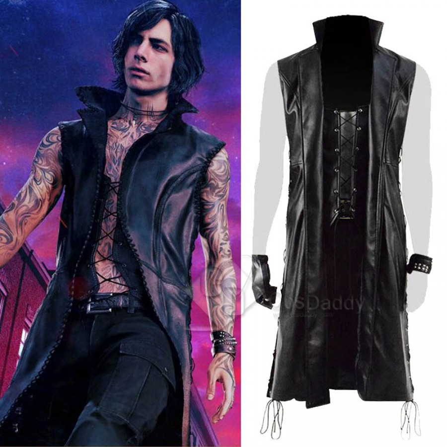 Devil May Cry 5 Dante's Leather Coat Costume - Film Star Outfits