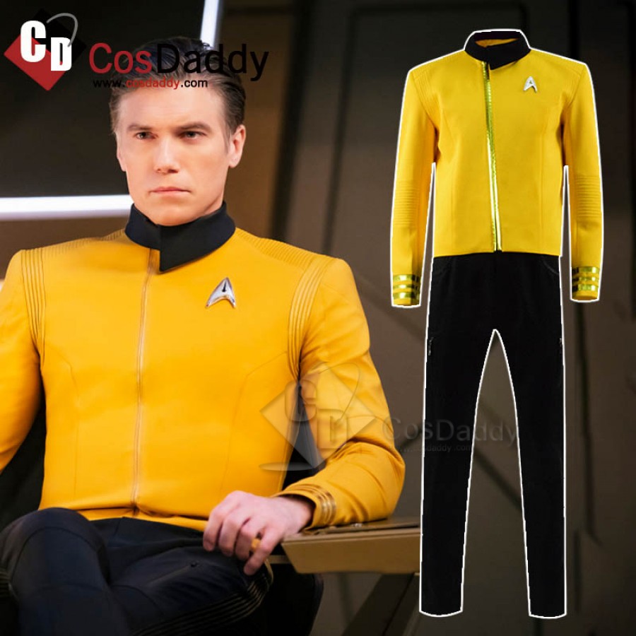 Star Trek Discovery saison 2 Starfleet capitaine Pike shirt UNIFORME Insigne costumes