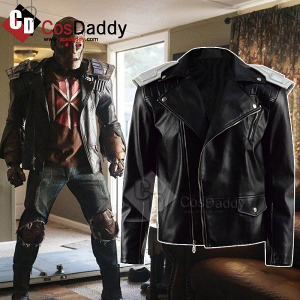 DC Doom Patrol Robotman Leather Coat Cosplay Costu...