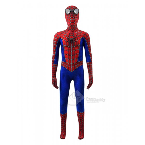 Spider-Man: Into the Spider-Verse Peter Parker Jumpsuit Mask Adult Children Cosplay Costume