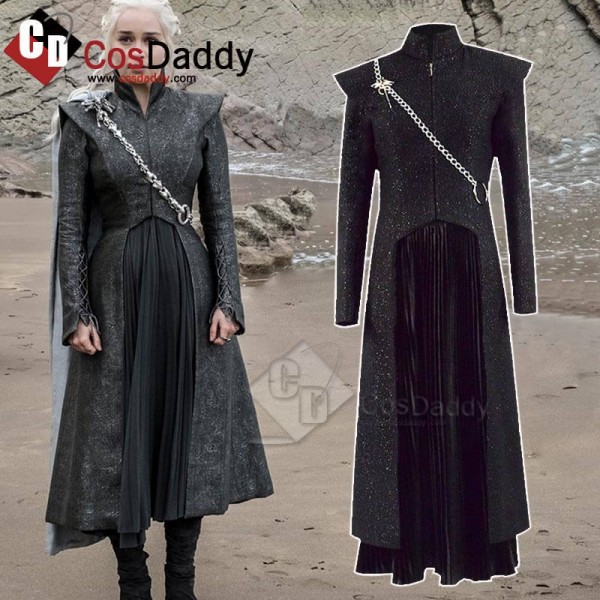 Game of Thrones Season 7 Mother of Dragons Daenerys Targaryen Dress Suit Cosplay Costume