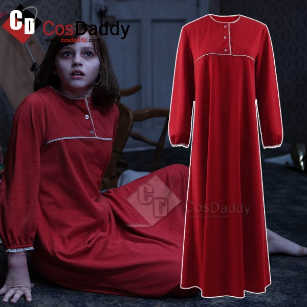 The Conjuring 2 Costume Red Sleep Dress Pajamas Skirt Cosplay