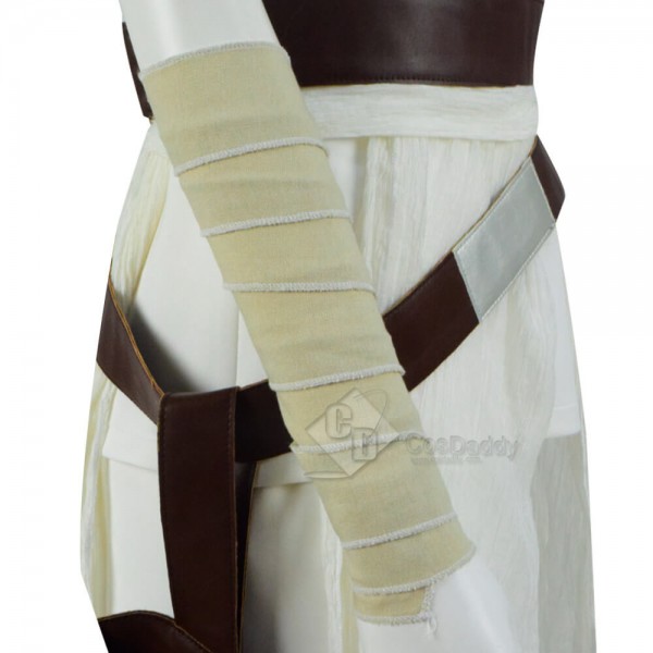 Star Wars: The Rise of Skywalker Rey Cosplay Costume White Outfit Full Set 2019