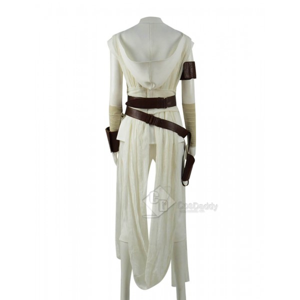 Star Wars: The Rise of Skywalker Rey Cosplay Costume White Outfit Full Set 2019