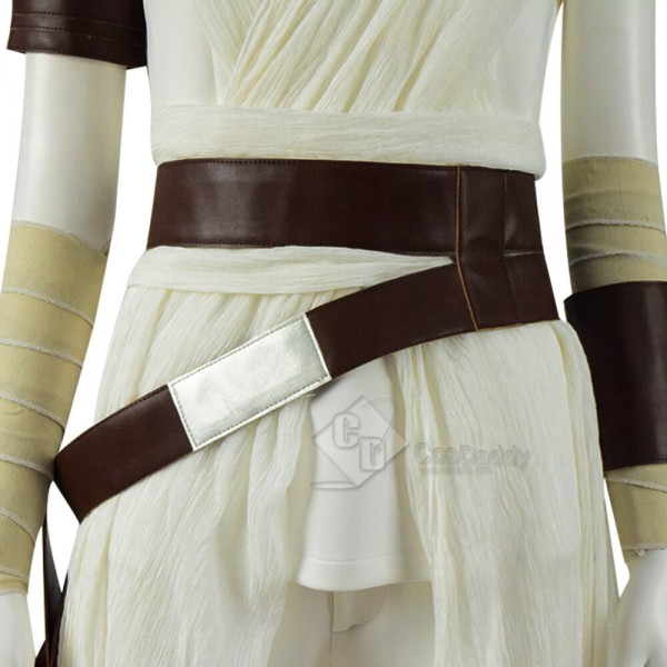 Star Wars: The Rise of Skywalker Rey Cosplay Costume White Outfit Full Set 2019