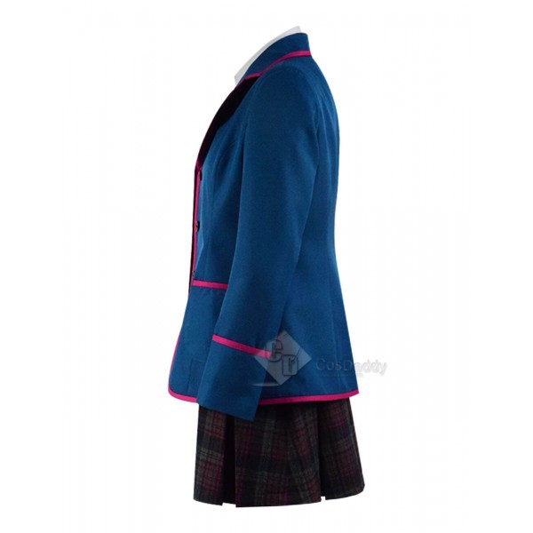 Adult The Umbrella Academy Blue School Uniform Outfit Cosplay Costume