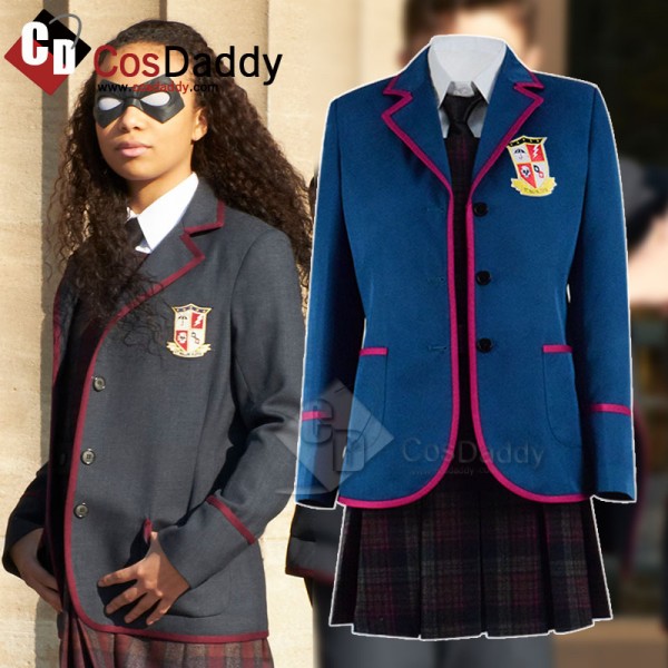 Adult The Umbrella Academy Blue School Uniform Out...