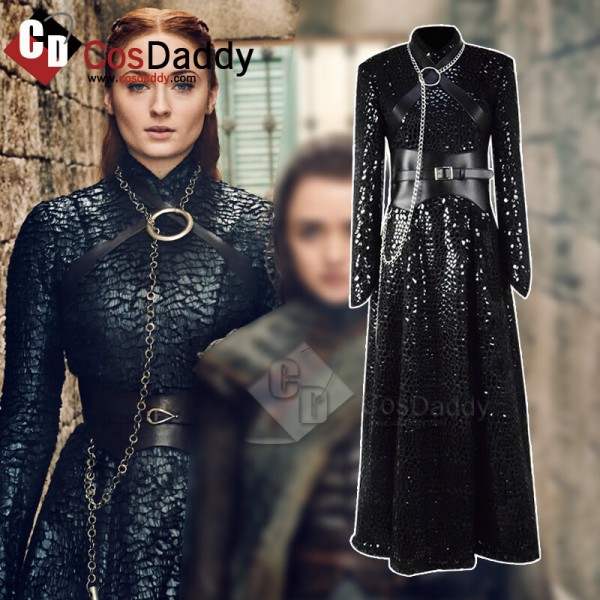 Game of Thrones Season 8 Sansa Stark Dress Black C...