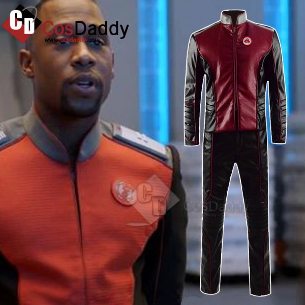 Cosdaddy The Orville Uniform Costume Red Leather Jacket Full Set Cosplay