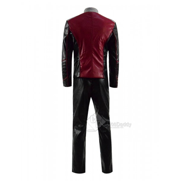 Cosdaddy The Orville Uniform Costume Red Leather Jacket Full Set Cosplay