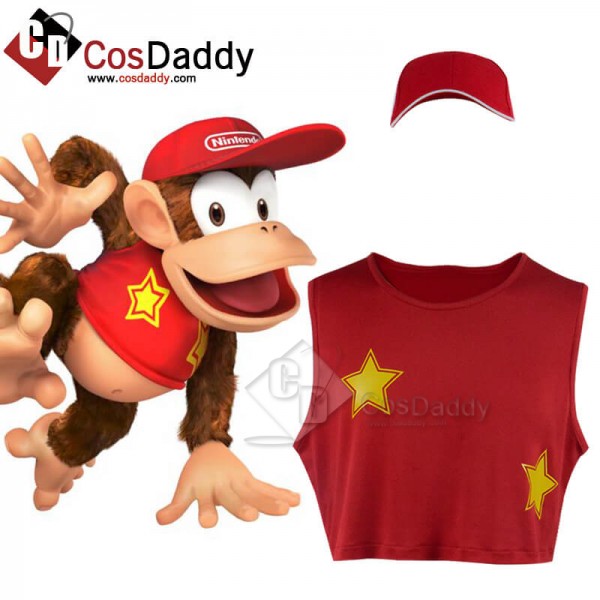 Super Smash Bros T-shirt Red Cosplay Costume Halloween 