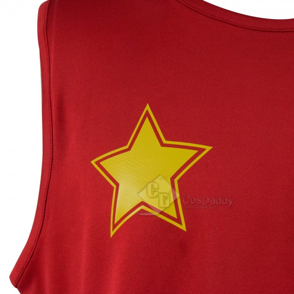 Super Smash Bros T-shirt Red Cosplay Costume Halloween 