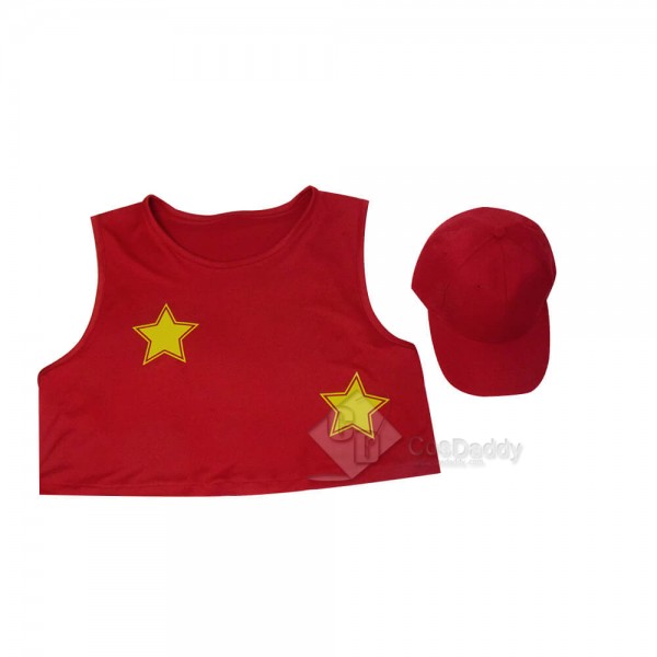 Super Smash Bros T-shirt Red Cosplay Costume Halloween 