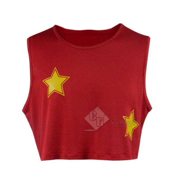 Super Smash Bros T-shirt Red Cosplay Costume Halloween 