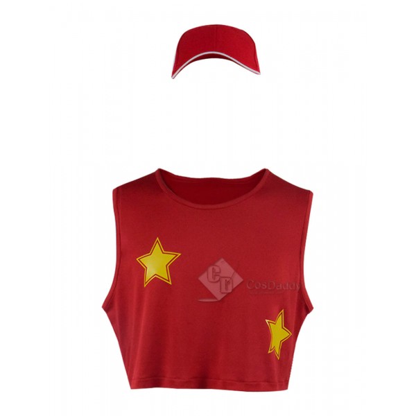 Super Smash Bros T-shirt Red Cosplay Costume Halloween 