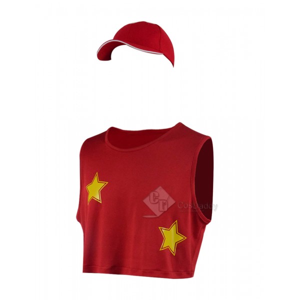 Super Smash Bros T-shirt Red Cosplay Costume Halloween 