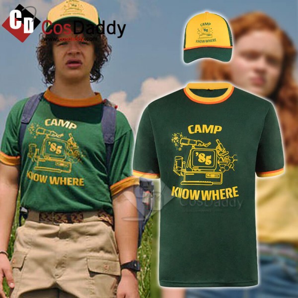 Stranger Things Dustin Shirt Camp Know Where Ringer Tee For Adults